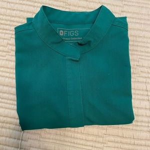 Women’s Hunter Green Rafaela Oversized Scrub Top Size XS